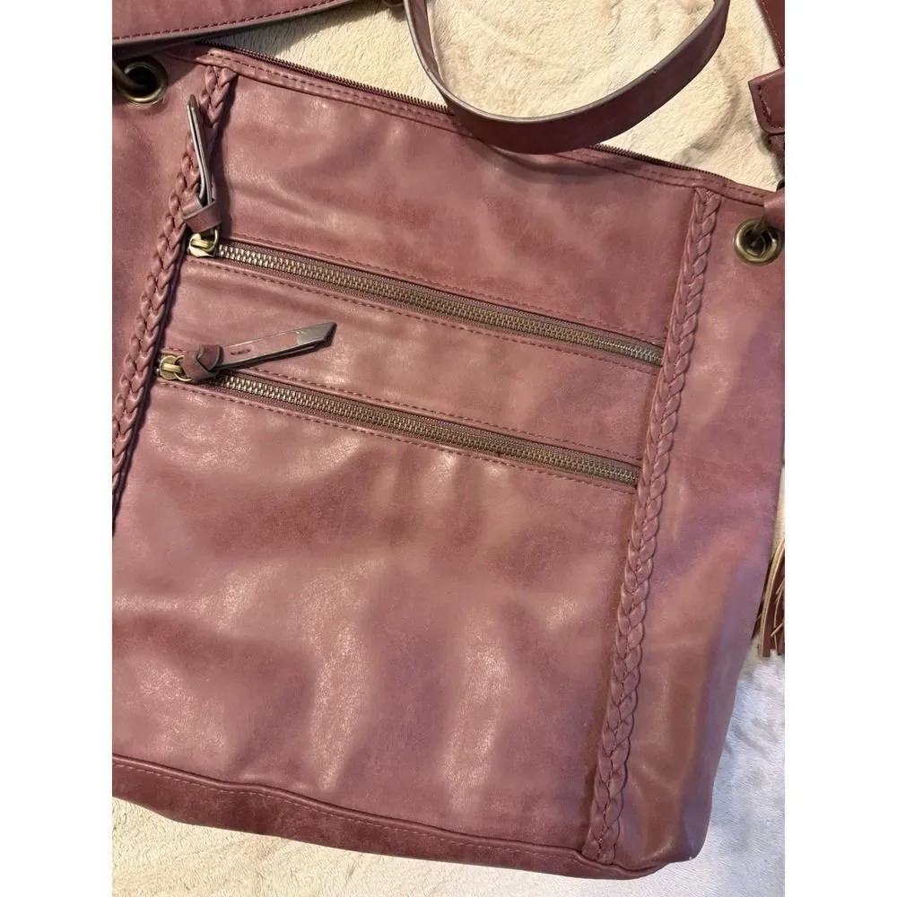 Bueno Faux Leather Brown Cross Body Bag. Shoulder Strap - Picture 5 of 9